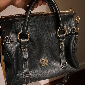 Dooney & Bourke Black Textured Satchel